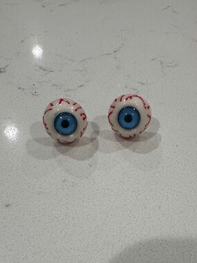 Spooky Eyeball earrings- Blue